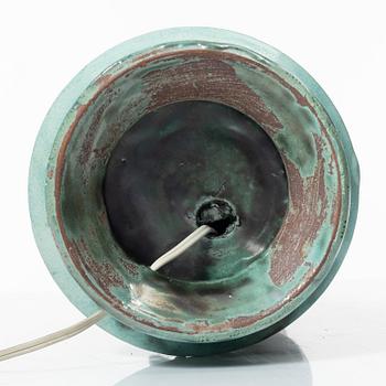 Allan Ebeling, a glazed ceramic table lamp, Torshälla 1932.
