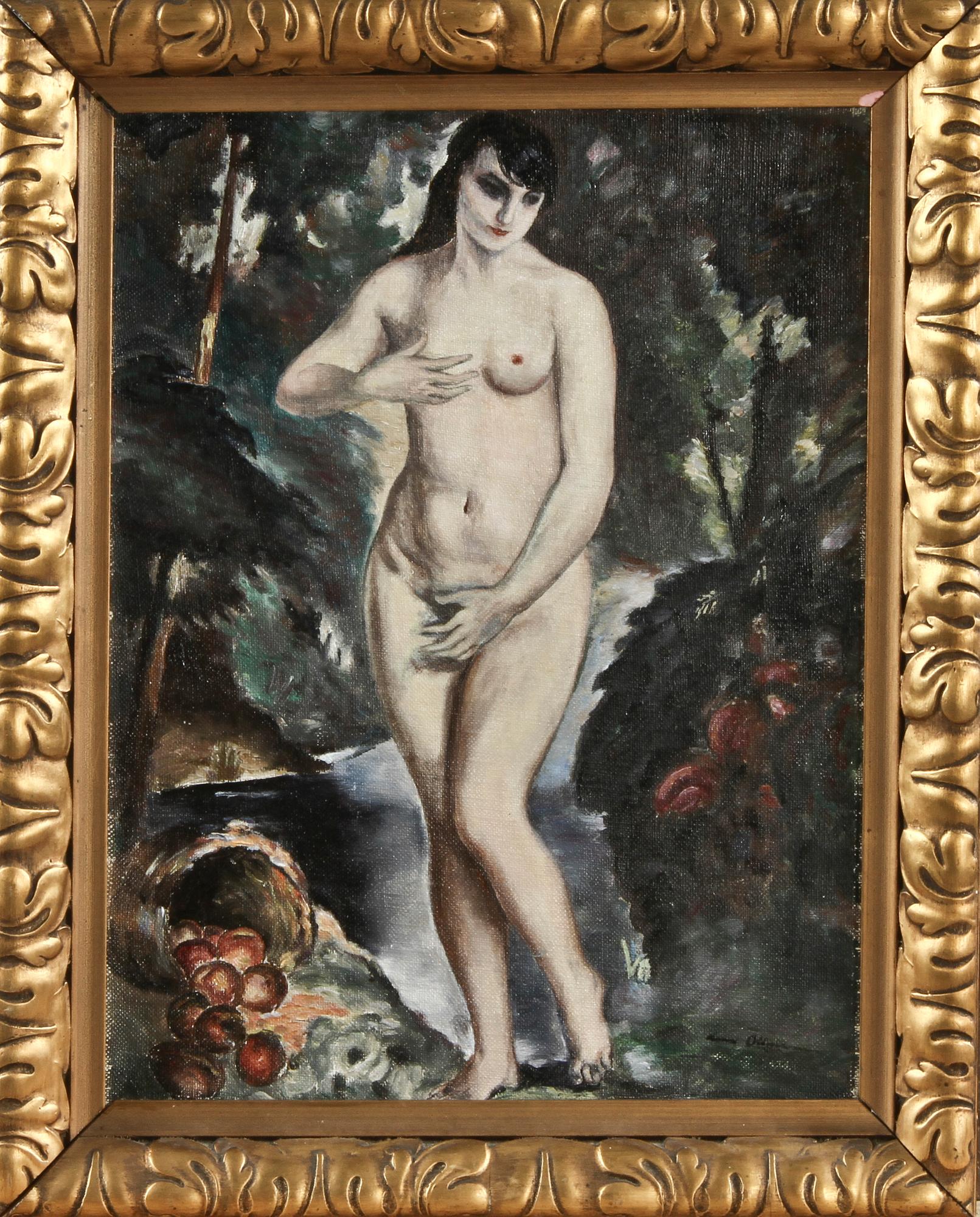 OKÄND KONSTNÄR, olja på duk, otydl sign, 1900-talets första hälft.
