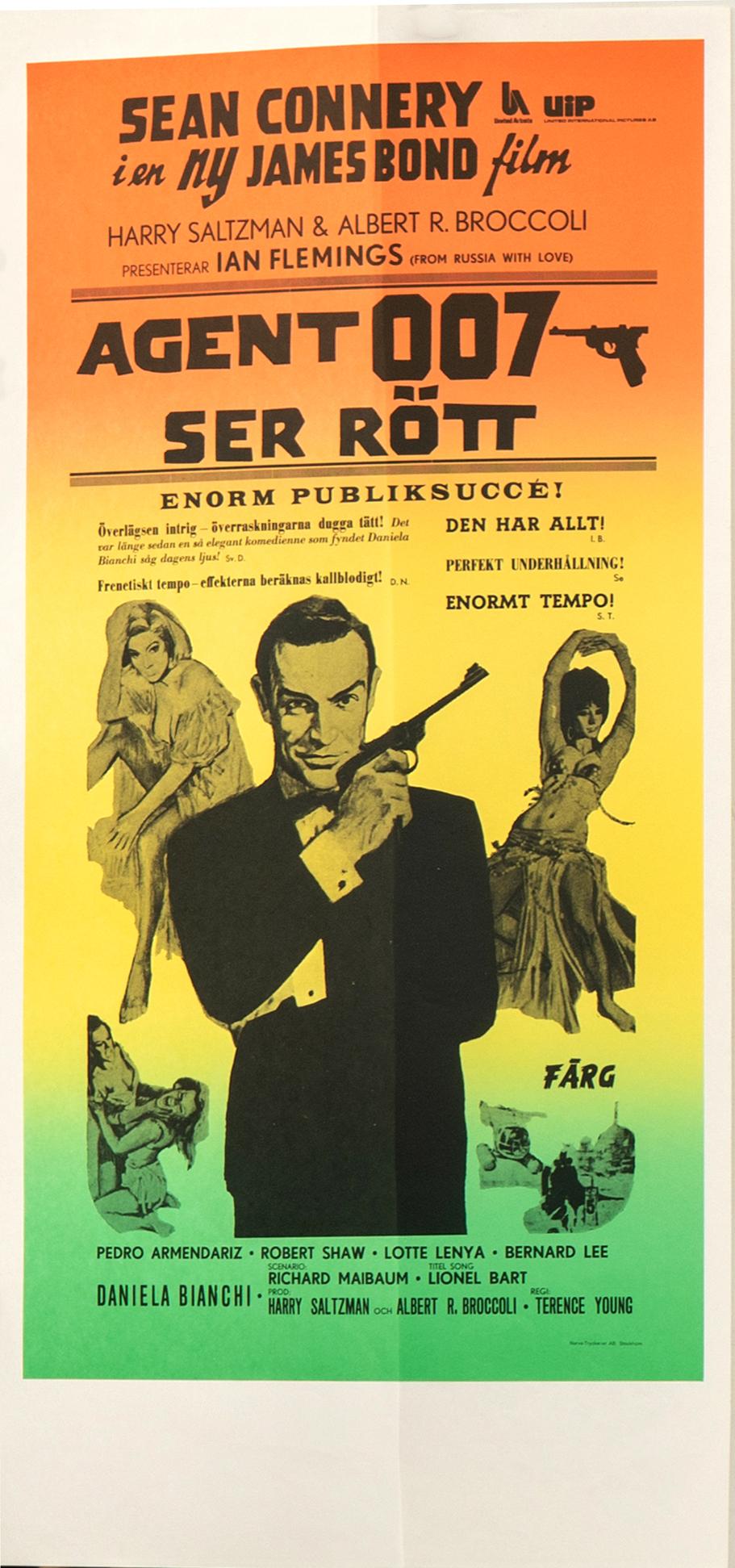 Filmaffischer 4 st James Bond.