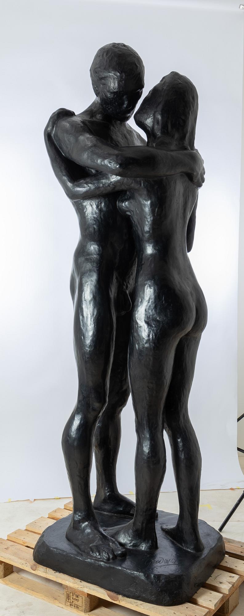 Gudmar Olovson, statue. Signed. Numbered. Foundry mark. Bronze, height 236 cm, length 85 cm.