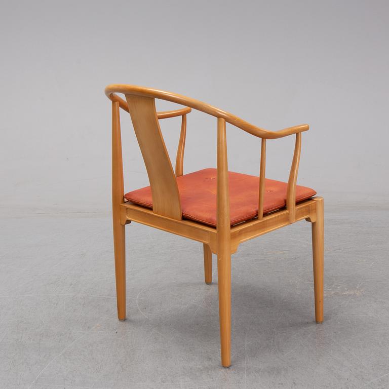 HANS J WEGNER, a cherry wood China chair from Fritz Hansen, Denmark,