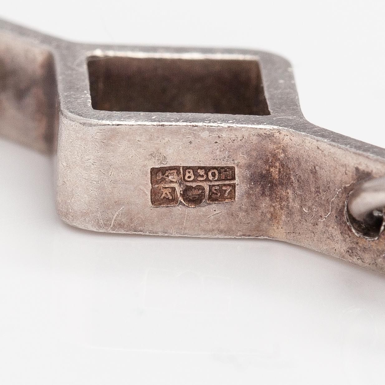 Jorma Laine, A silver necklace "Ruutu". Kultateollisuus, Turku 1971.