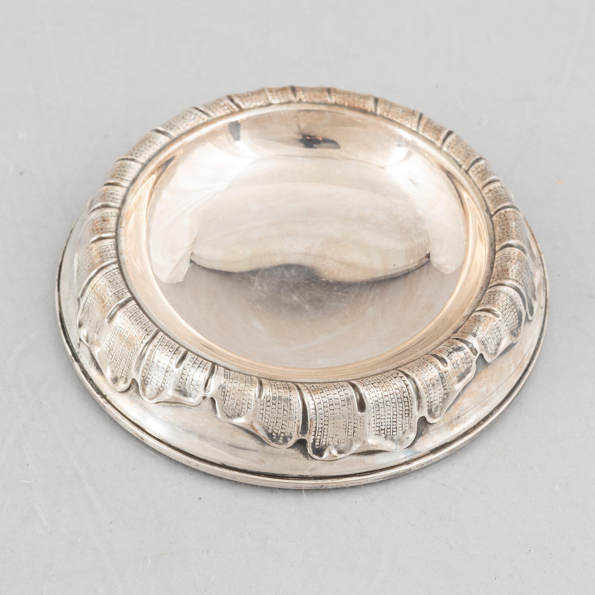 Ashtray, silver, GAB, Stockholm 1955.