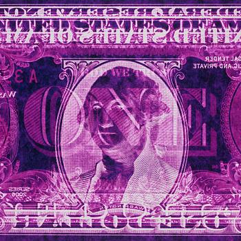 David LaChapelle, "Negative Currency: One Dollar Bill Used as Negative" New York 1990 - 2008.