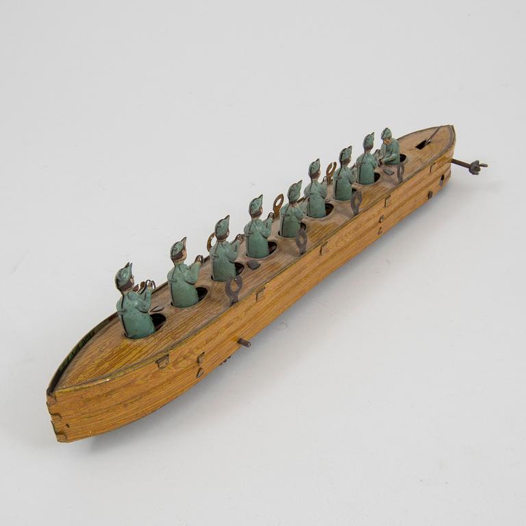 A tinplate rowing boat probably by Issmayer, Germany c. 1910.