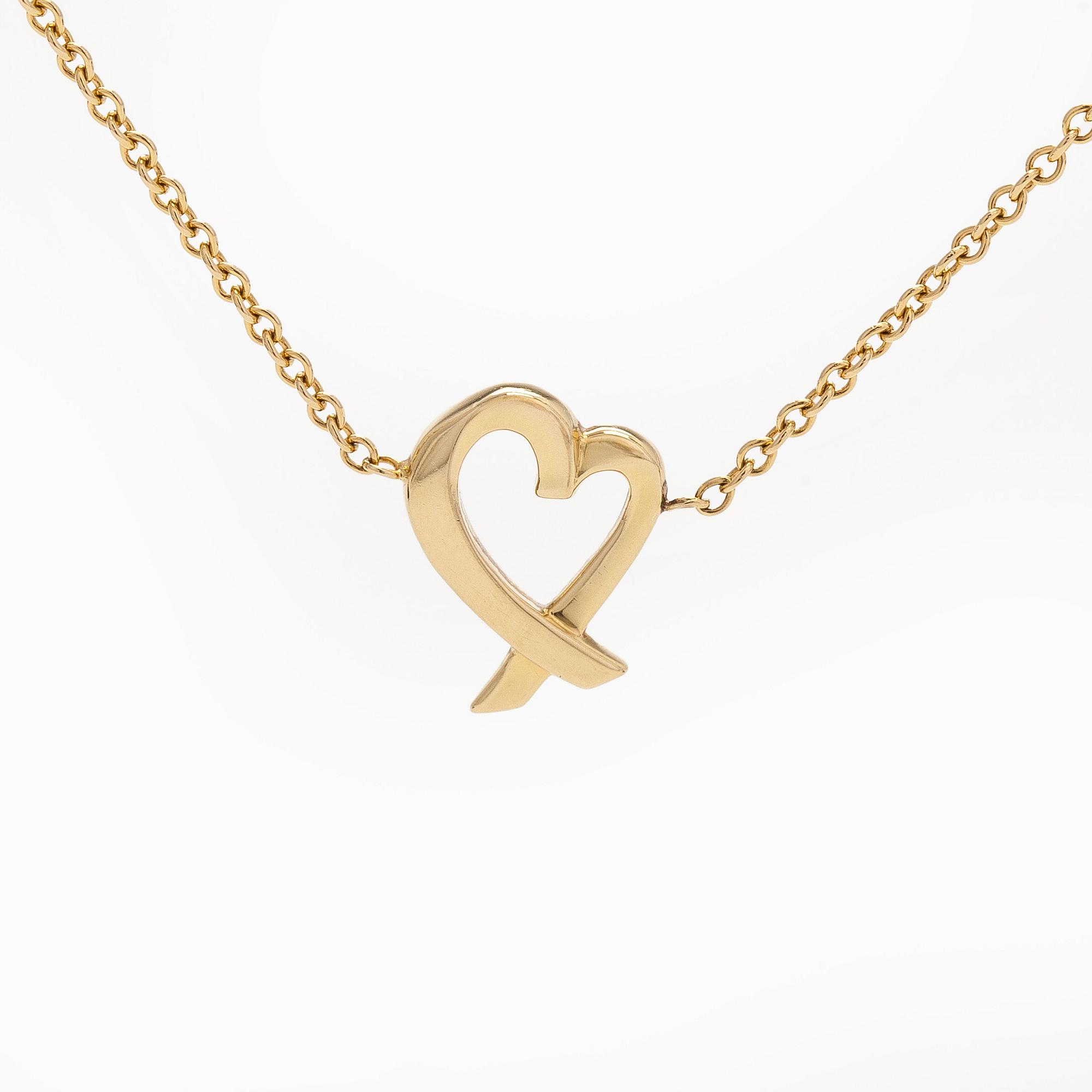 Tiffany & Co, Paloma Picasso, kaulakoru, "Loving Heart", 18K kultaa.