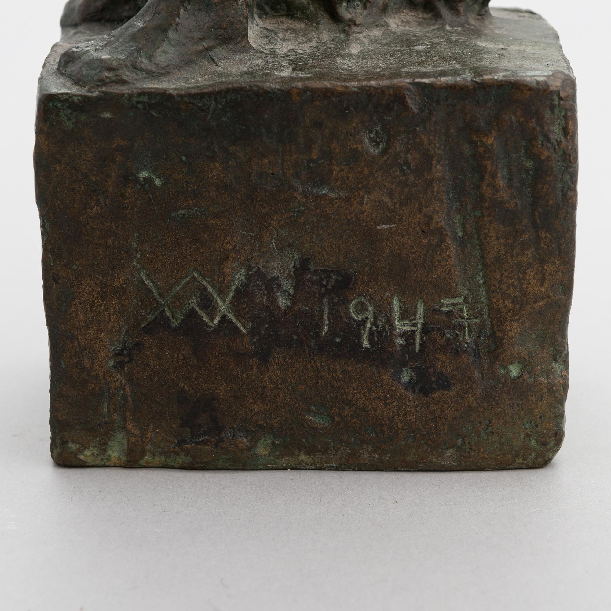 Wäinö Aaltonen, bronze, signed and dated 1947.