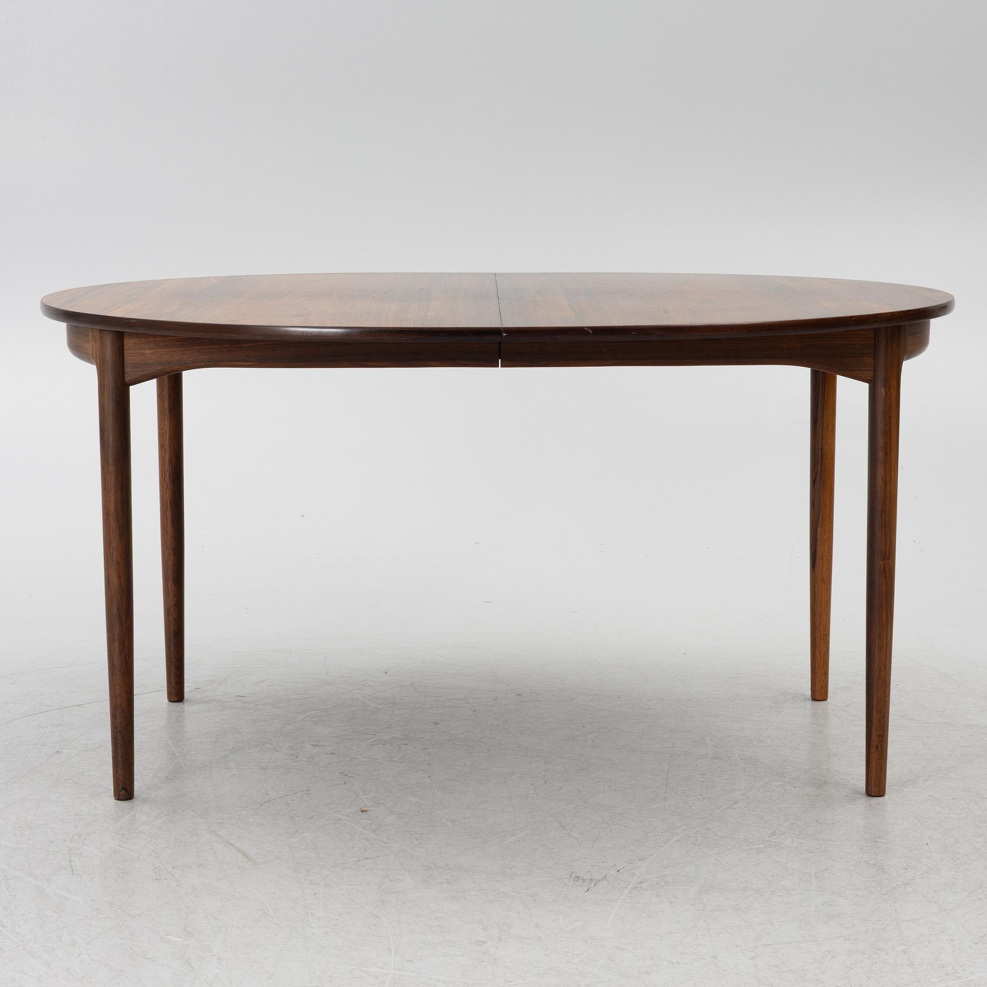 Ib Kofod-Larsen, a seven-piece dining suite, Säffle Möbelfabrik, 1960's.