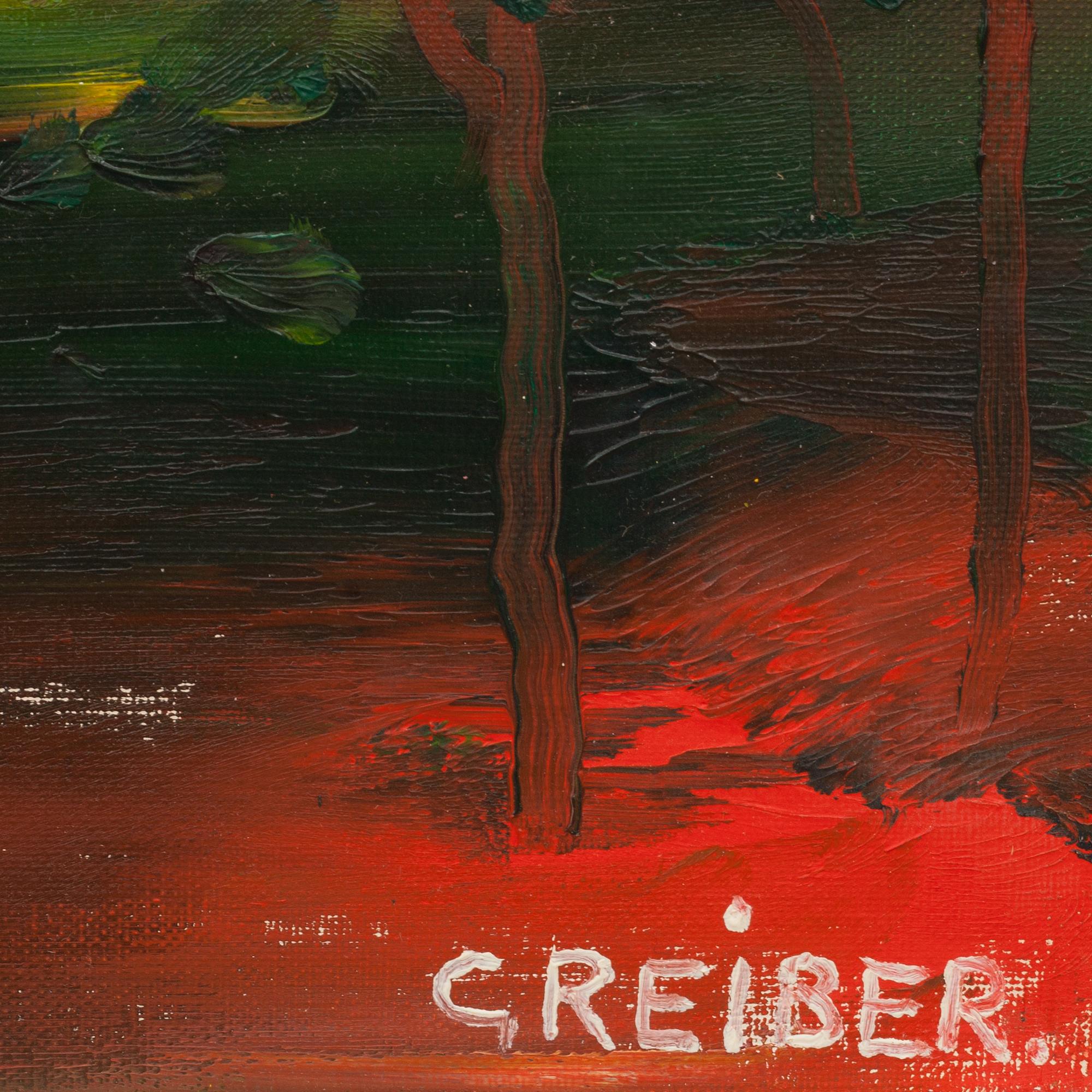 GUNNAR GREIBER, olja på duk, signerad.