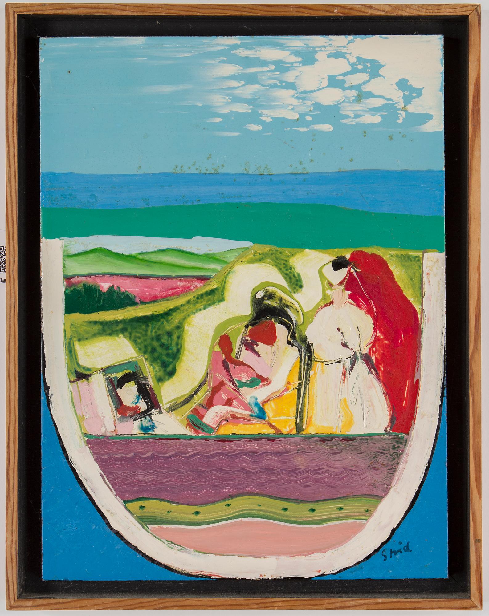 HARDY STRID, 2 st, epoxiemalj, signerade.