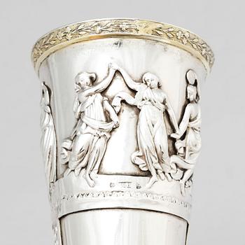 A Russian silver cup, mark of Peter Muller, S:t Petersburg, around 1830.