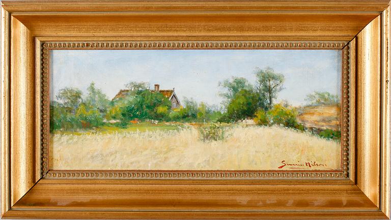 SEVERIN NILSON, olja på pannå, signerad.