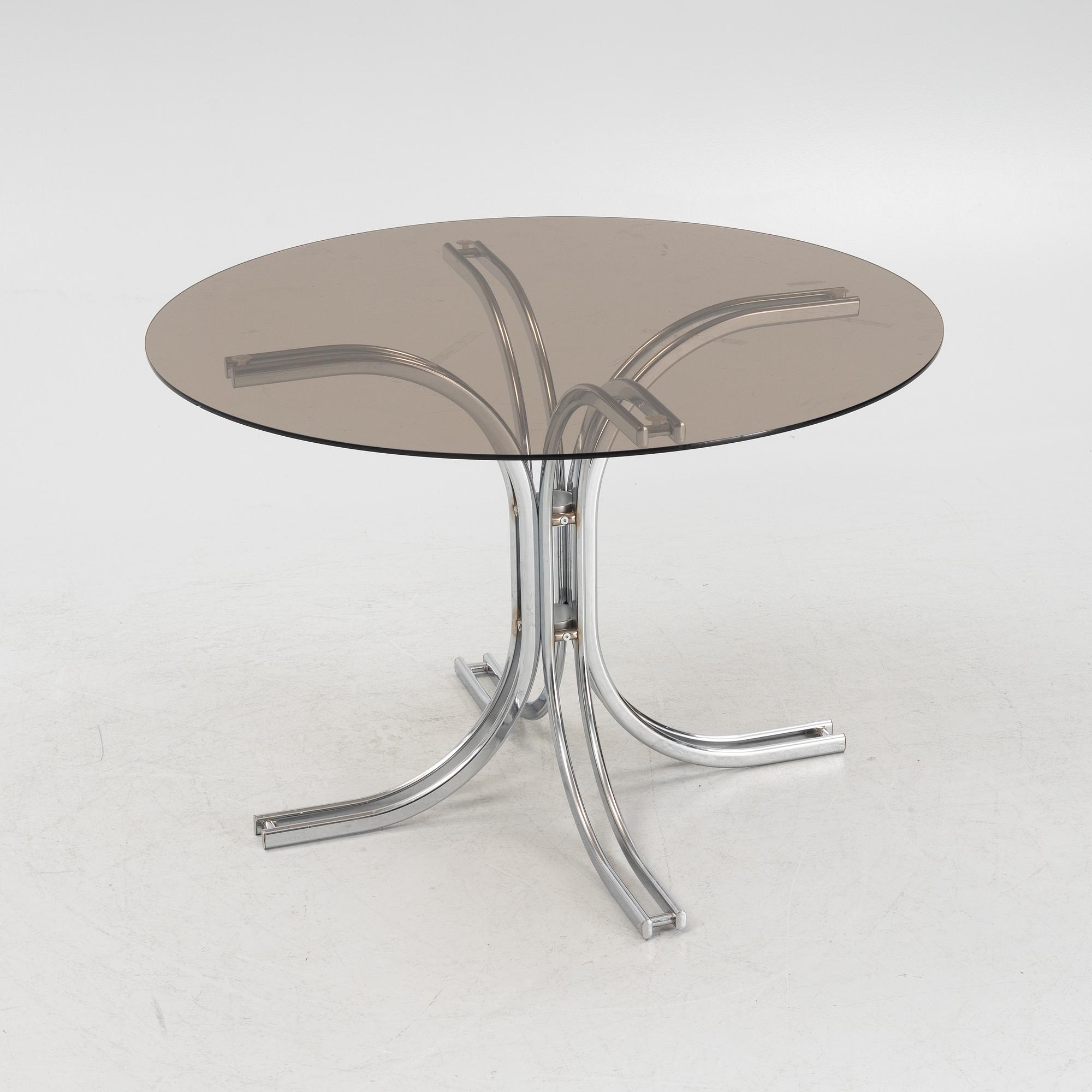 Gastone Rinaldi, a dining table and four chairs, Italy, 1960's/70's.