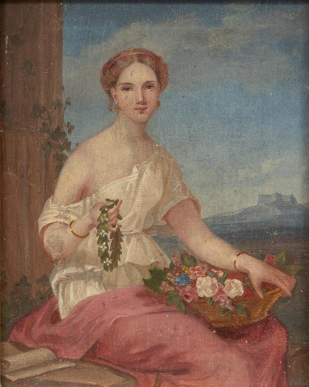 Olof Södermark, Young Woman with Flowers.