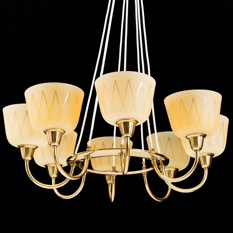 A 1940's Swedish Modern ceiling lamp.