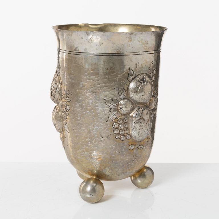 Bägare, silver, barockstil, CG Hallberg, Stockholm 1906.