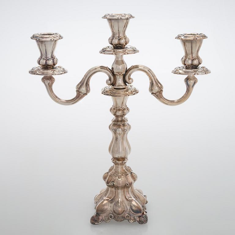 A silver candelabrum, Kultakeskus, Hämeenlinna 1976.
