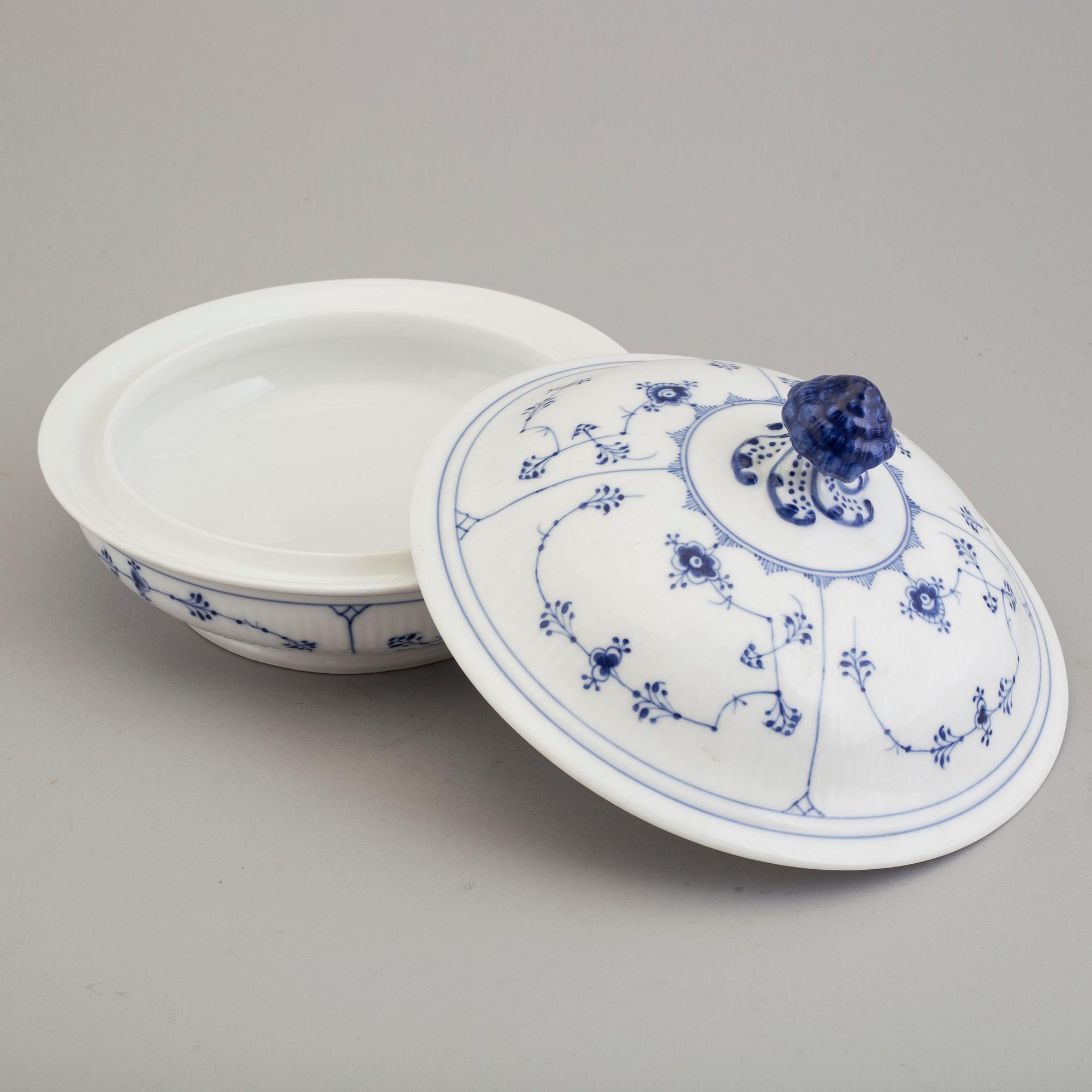 ROYAL COPENHAGEN, a porcelain tureen and two dishes, Denmark.