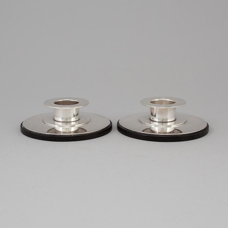 A pair of Danish EPNS ATLA candlesticks.