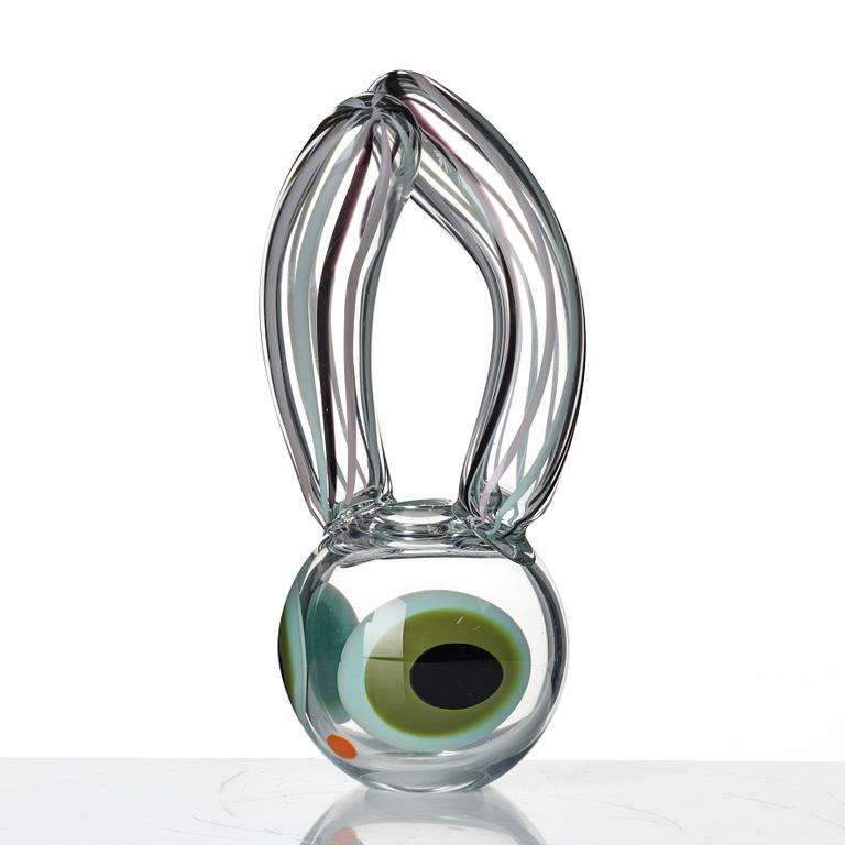 Frida Fjellman, skulptur/vas, ""Whats Up? Why Not"", Kosta Boda, lim. ed 100.