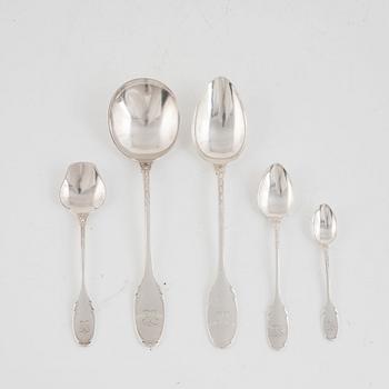 A Swedish Silver Cutlery, mark of W.A. Bolin,  Stockholm (197 pieces).