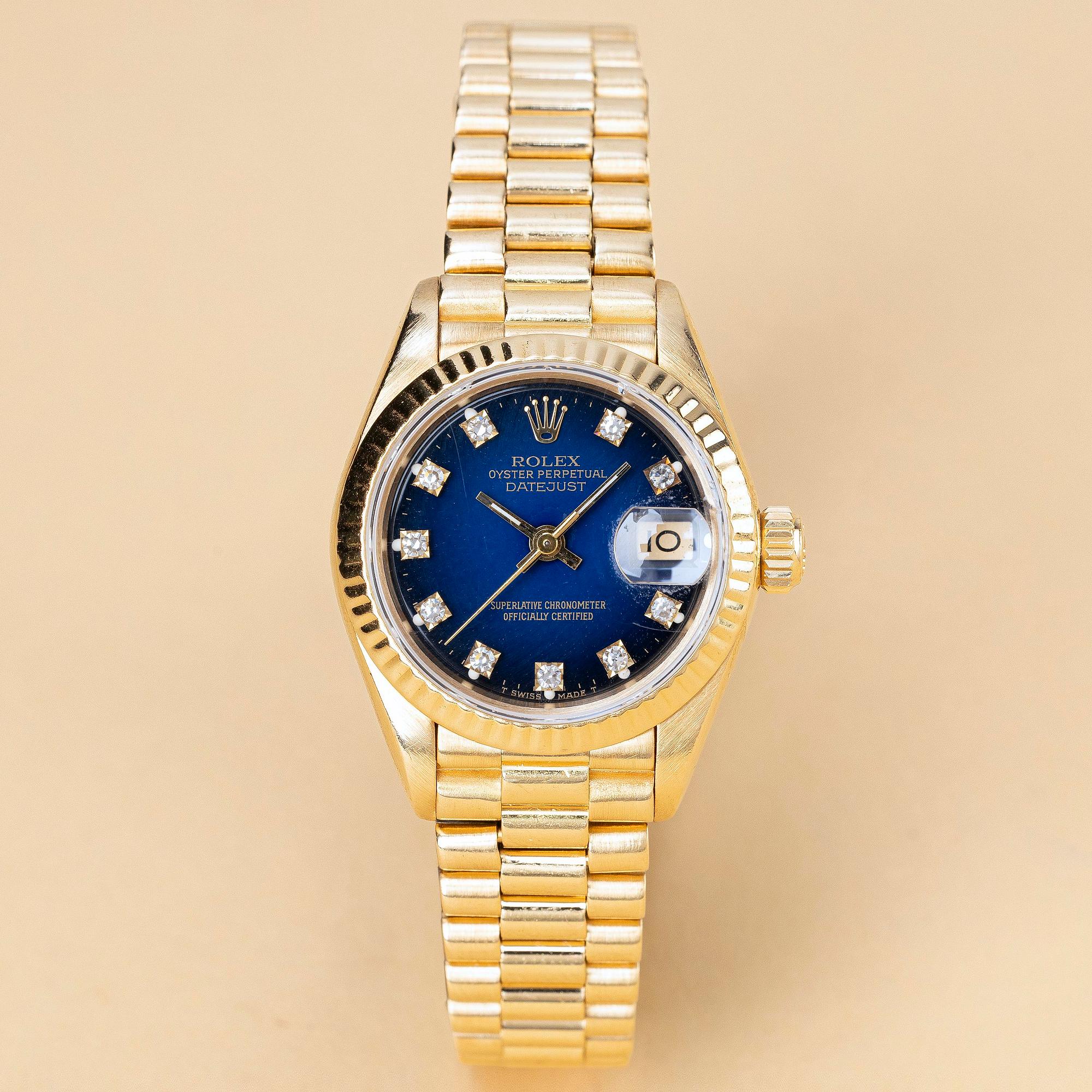 Rolex, Datejust, "Dégradé Diamond Dial", ca 1986.