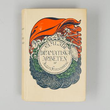 BOKVERK, 4+2 vol, "Samlade dramatiska arbeten: Romantiska dramer I-IV. Historiska dramer I-II", A. Strindberg, Stockholm 1903-04.