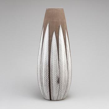 A second half of the 20th century soneware vase, 'Paprika', by Anna-Lisa Thomson for Upsala Ekeby.