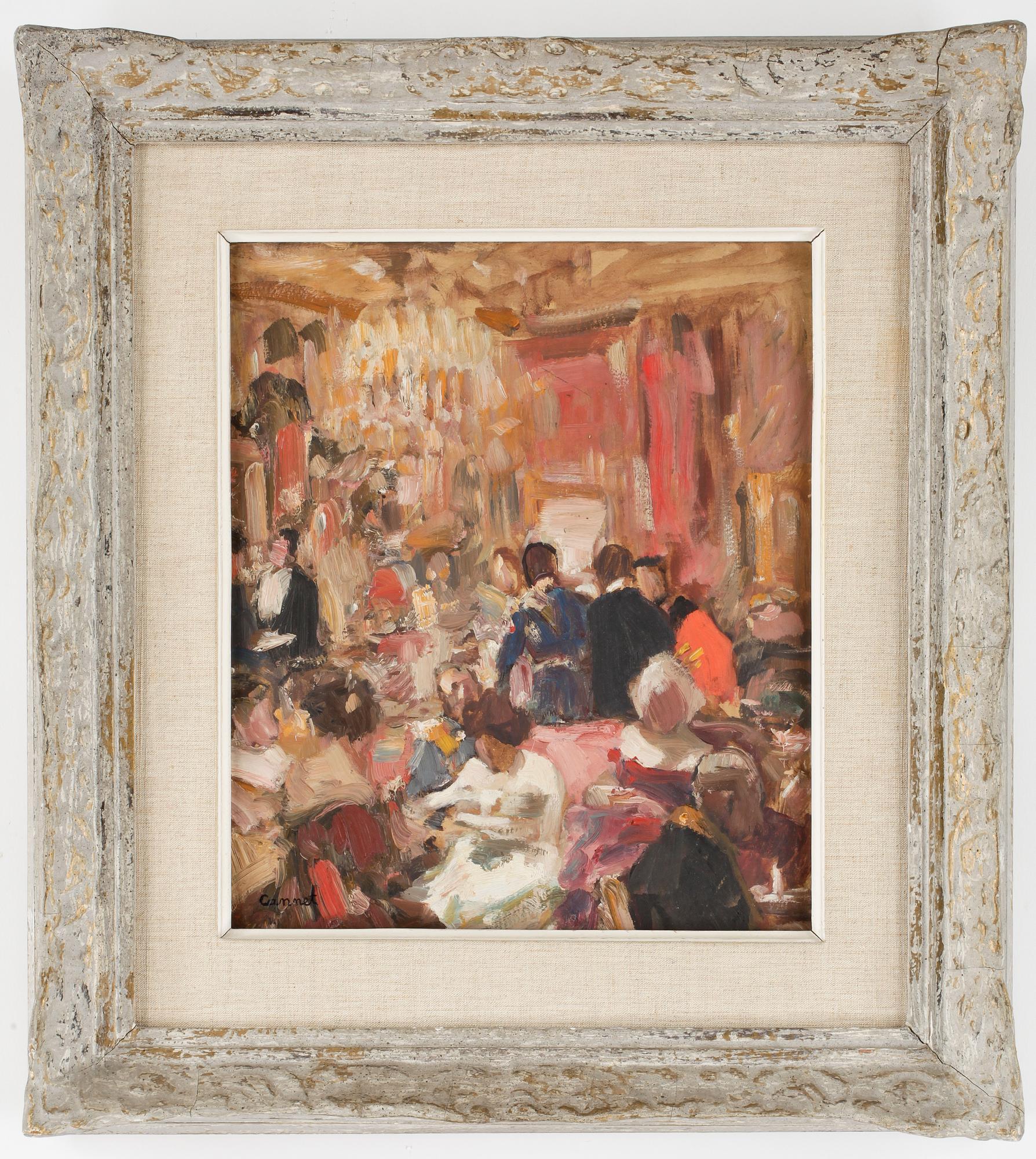 OKÄND KONSTNÄR, olja på pannå, sign Cannet.