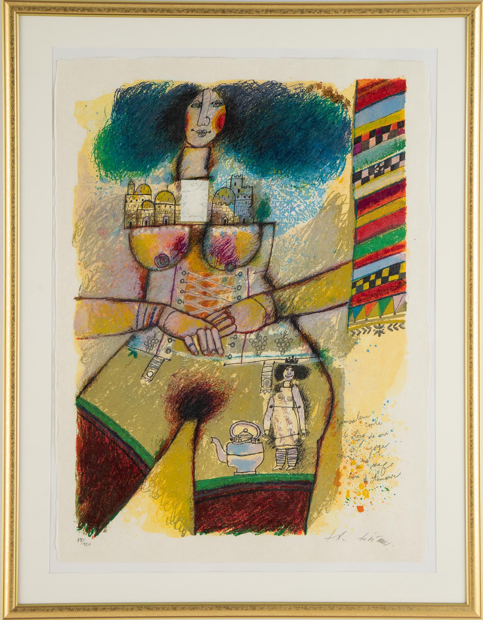 Theo Tobiasse, lithograph in colours, signed 78/150.