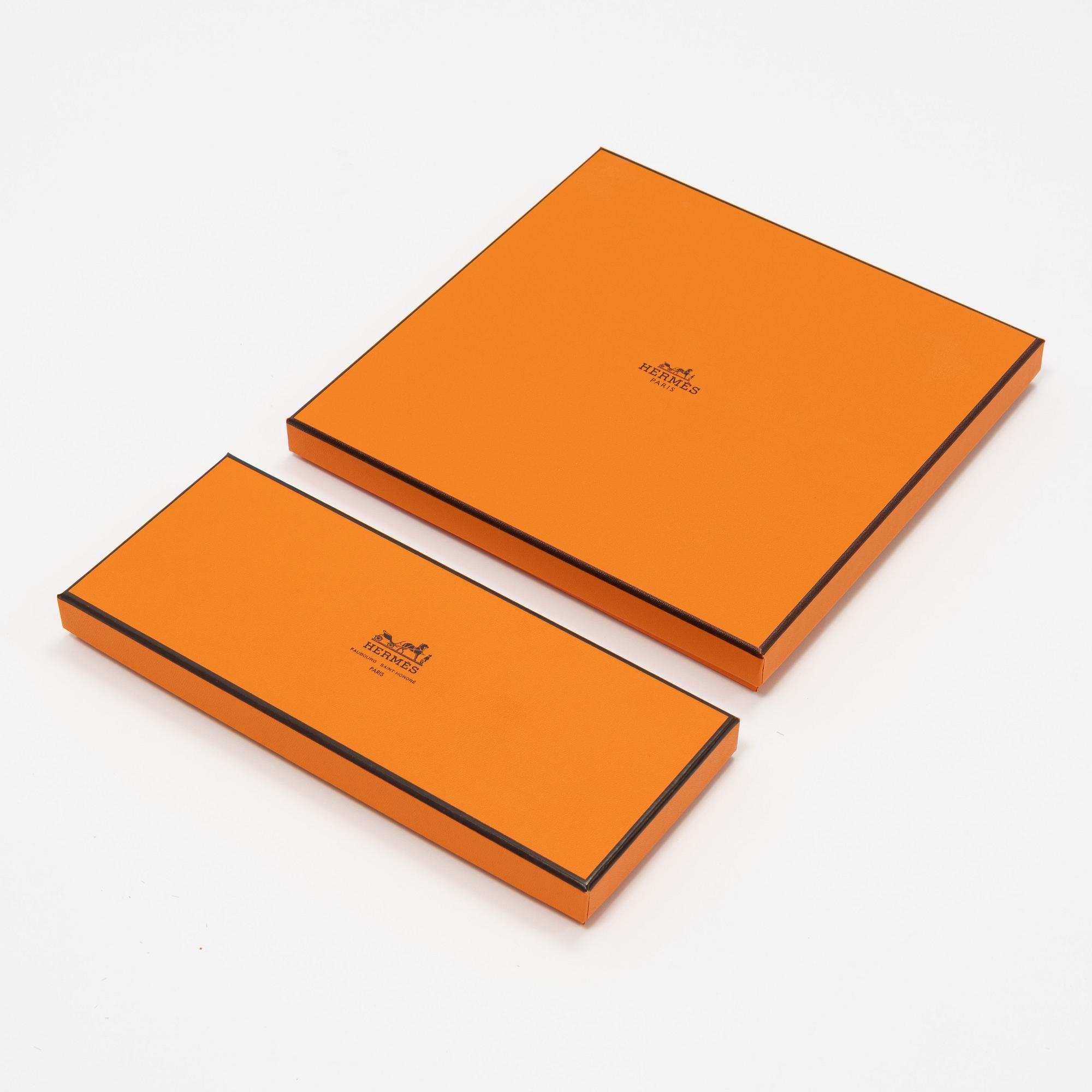 Hermès, two silk scarves.