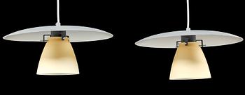 TAKLAMPOR, ett par, Luxo, 1900-talets andra hälft. Höjd ca 18 cm.