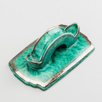 WILHELM KÅGE, URNA med LOCK, stengods, "Argenta", Gustavsberg, 1937.