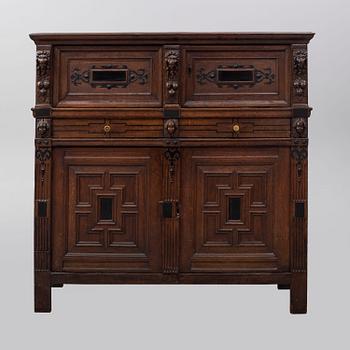 A 19th century oak cabinet.