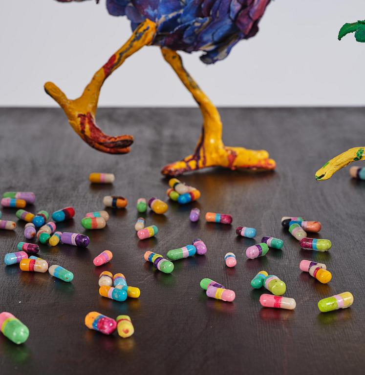 Nathalie Djurberg & Hans Berg, "A Thief Caught in the Act (Flock of Birds)".