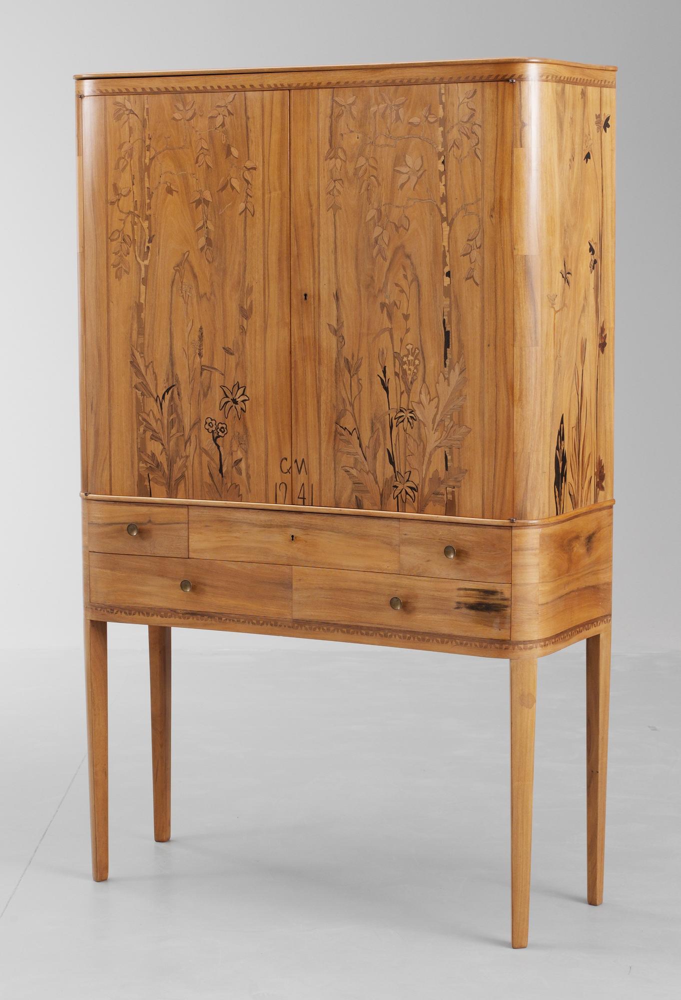 A Carl Malmsten cabinet, 'Björkhagen', 1941.