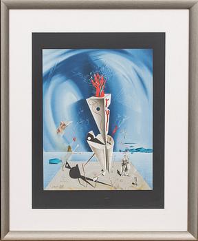 SALVADOR DALÍ, after, colour lithographe, signed and dated 1927 in print, from XX:e siècle no 43, 1943.