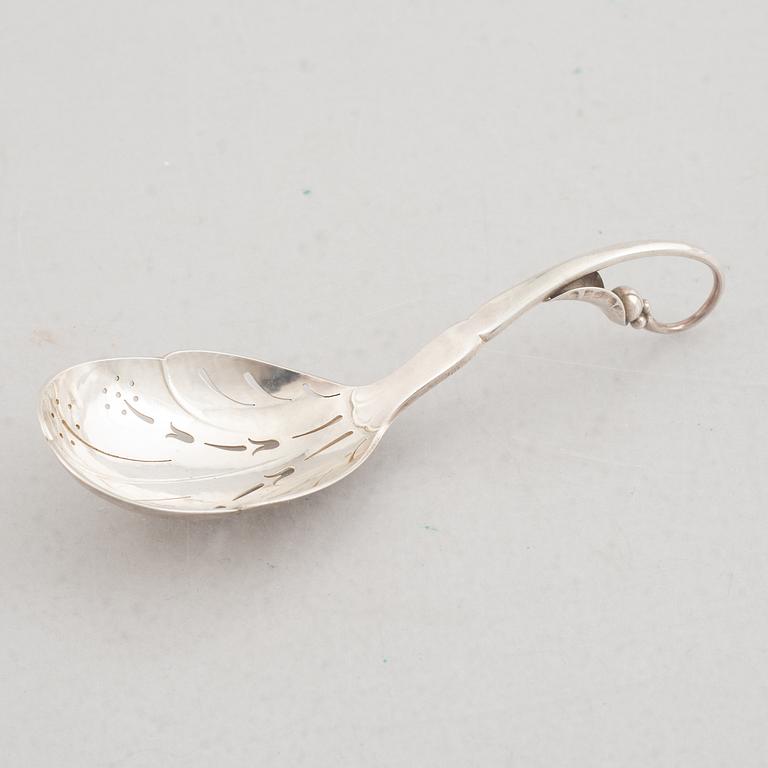 Two Silver Serving Spoons, including Georg Jensen.