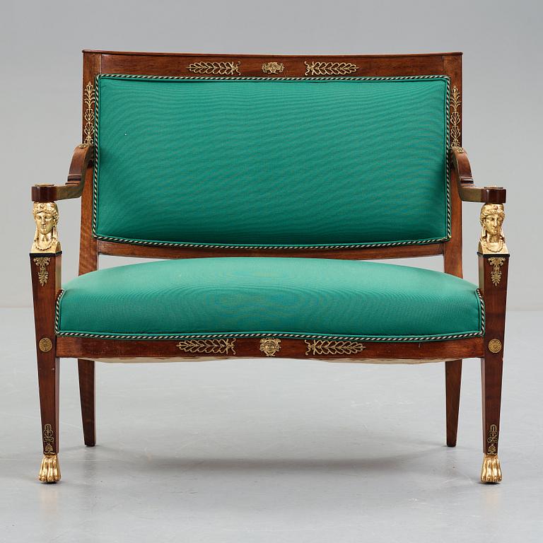 A Empire-style circa 1900 sofa.