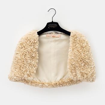 Giambattista Valli, a cream silk stole, Italian size 42/S.