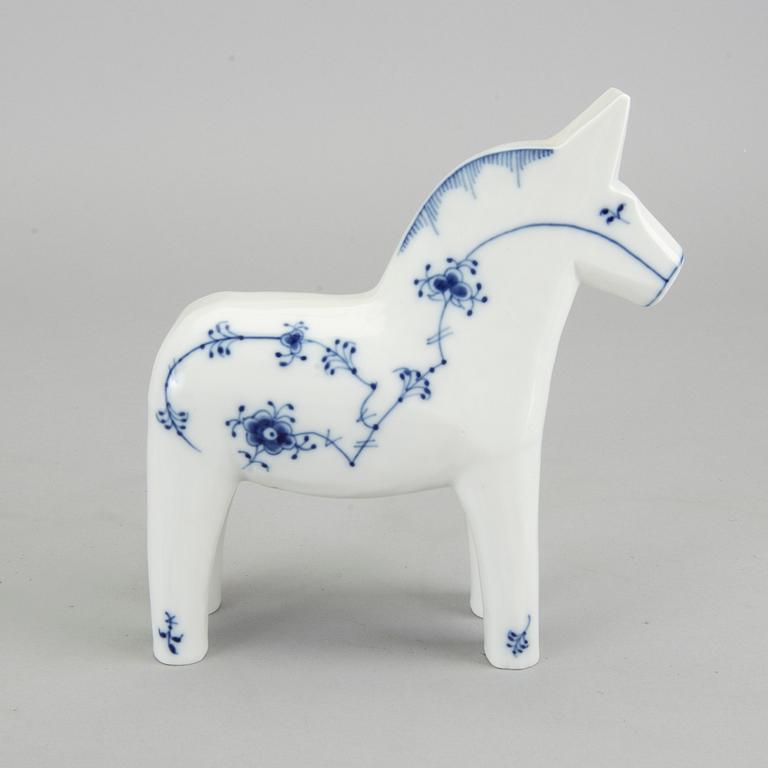 DALAHÄST, porslin, "Musselmalet", Royal Copenhagen,
