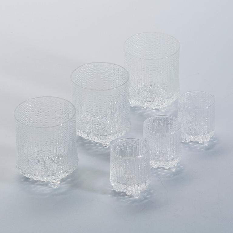 SERVISDELAR, 20 delar, glas, "Ultima Thule", Tapio Wirkkala, Iittala.