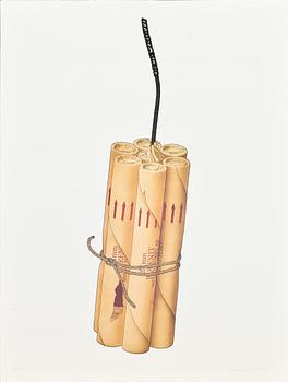 ANDERS ÖSTERLIN, litografier, mapp, "Svenska uppfinningar", signerade och numrerade 65/250.