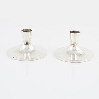 Atelier Borgila, a pair of sterling silver candlesticks, Stockholm 1963.