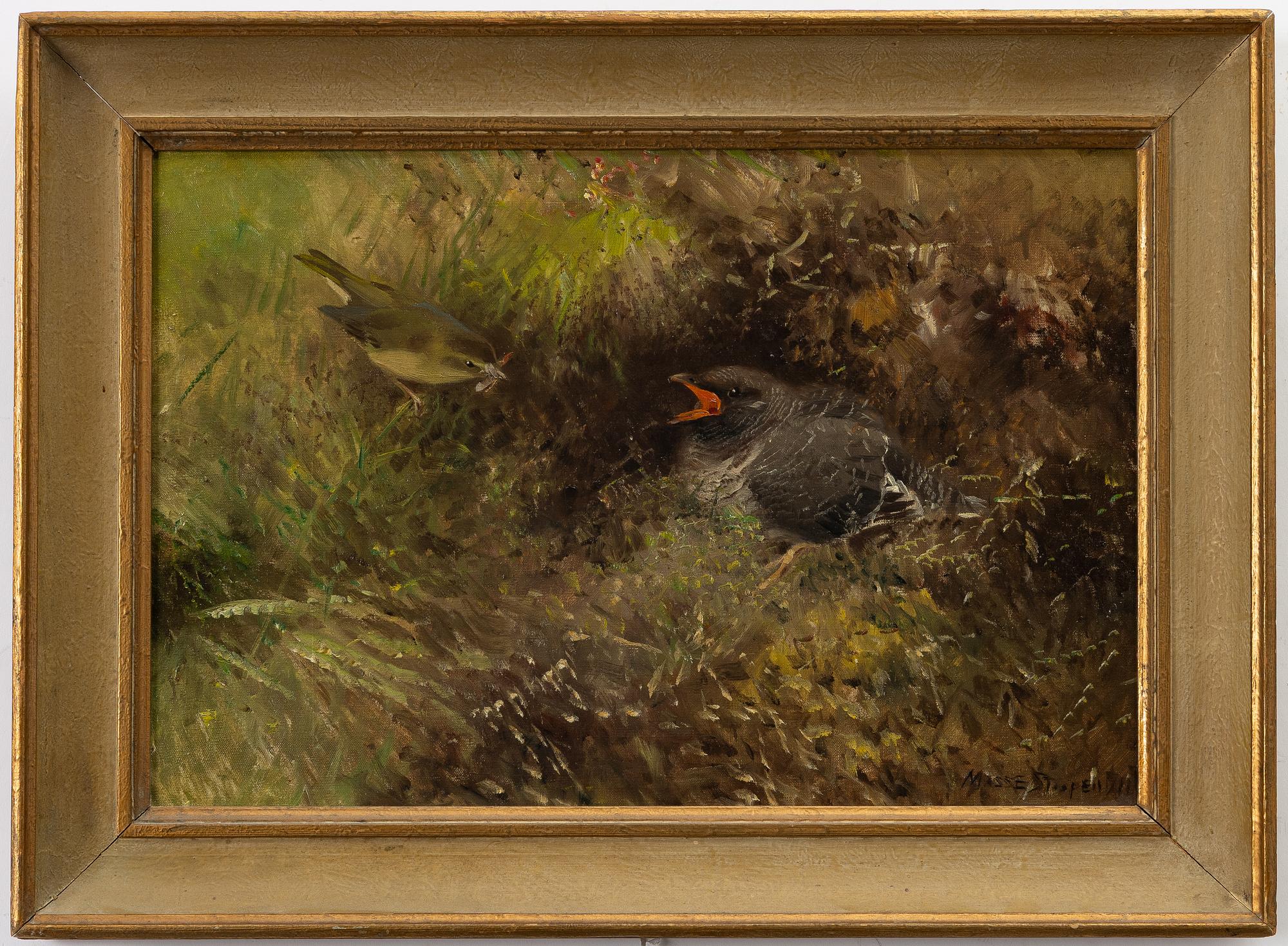 Mosse Stoopendaal, Passerines in shrubbery.