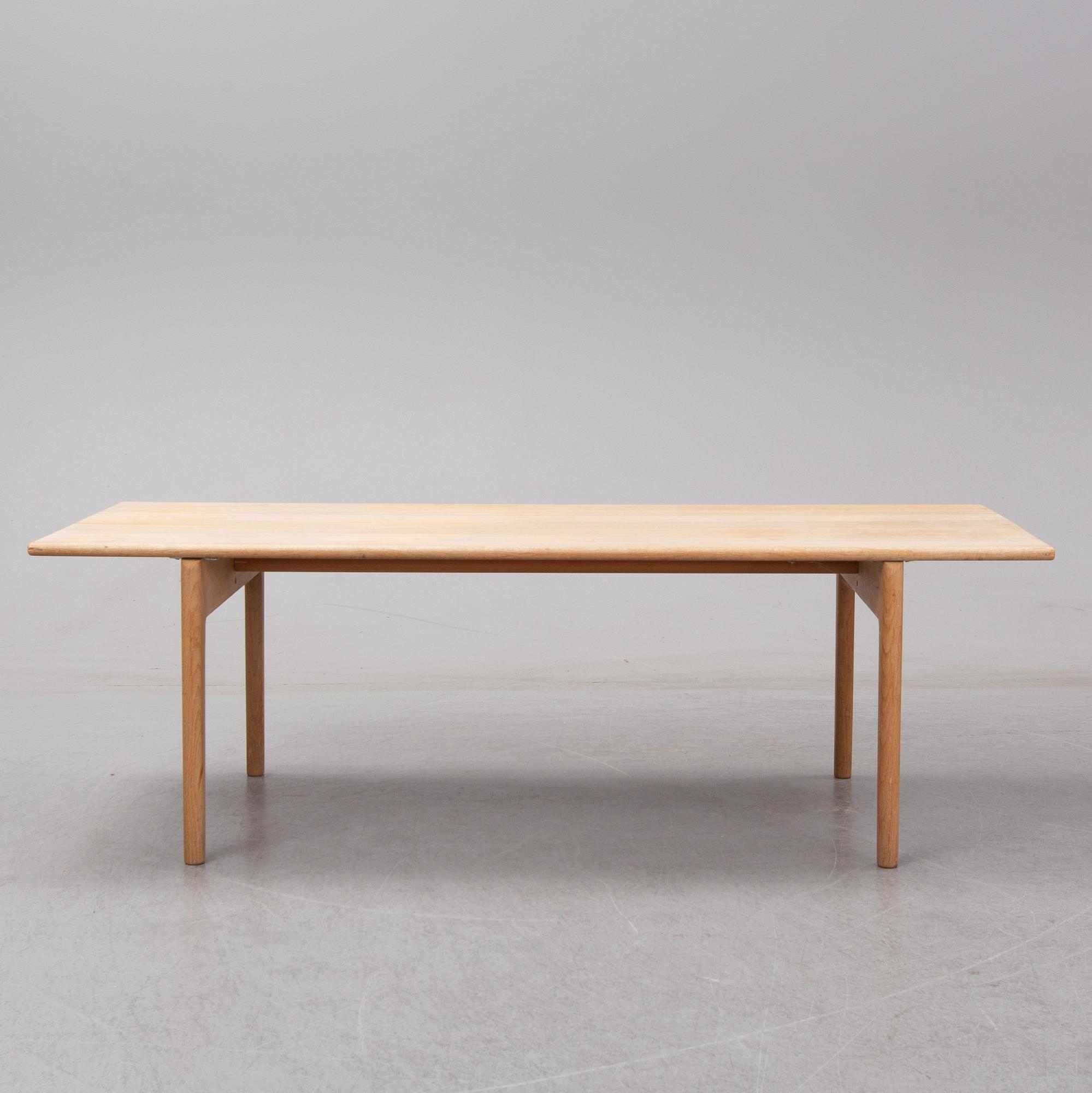 Hans J Wegner, an oak coffee table, Andreas Tuck, Denmark.