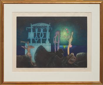 ROBERTO MATTA, färglitografi, signerad och numrerad 104/125.