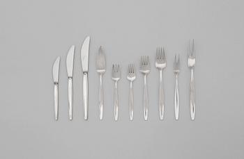 A set of 168 pcs of Tias Eckhoff 'Cypress' flatware for Georg Jensen, Copenhagen post 1952.