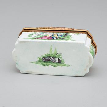 A Rococo 18th century enamelled snuff-box.