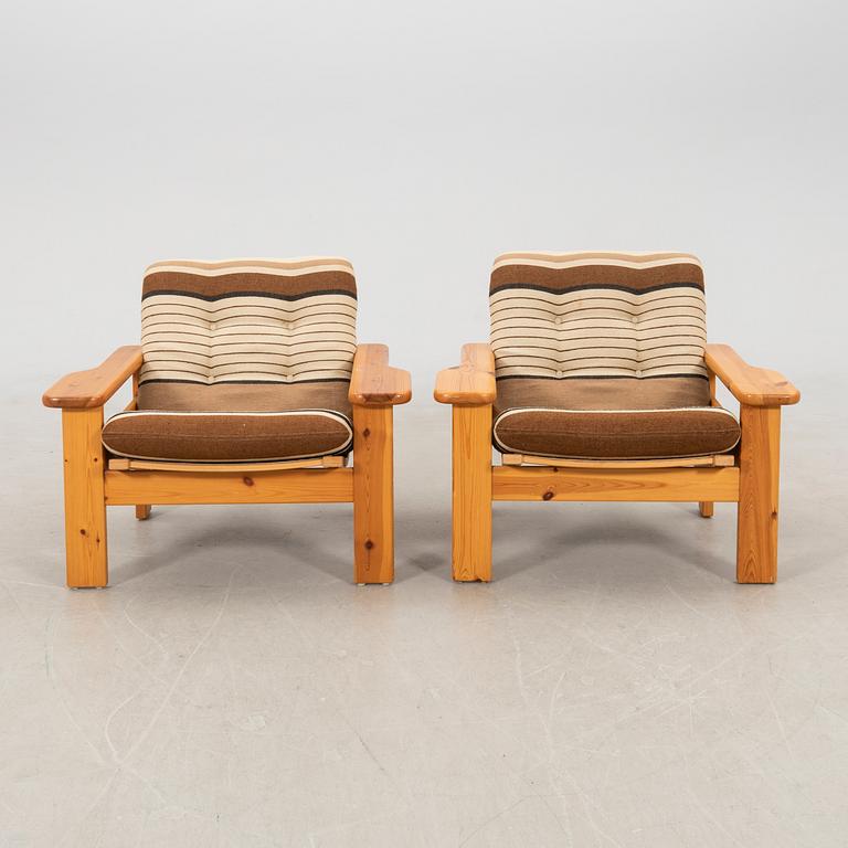 Yngve Ekström, armchairs a pair, from the "Kontra" series, Swedese Möbler AB, 1960s/70s.